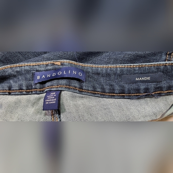 BANDOLINO Mandie Straight Leg Stretch Blue Jeans - Size 20W - Picture 4 of 6